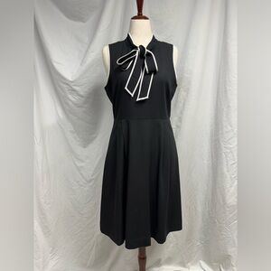 J. Crew 100% Wool Sleeveless Midi Dress with Contrast Piping Attached Self Tie